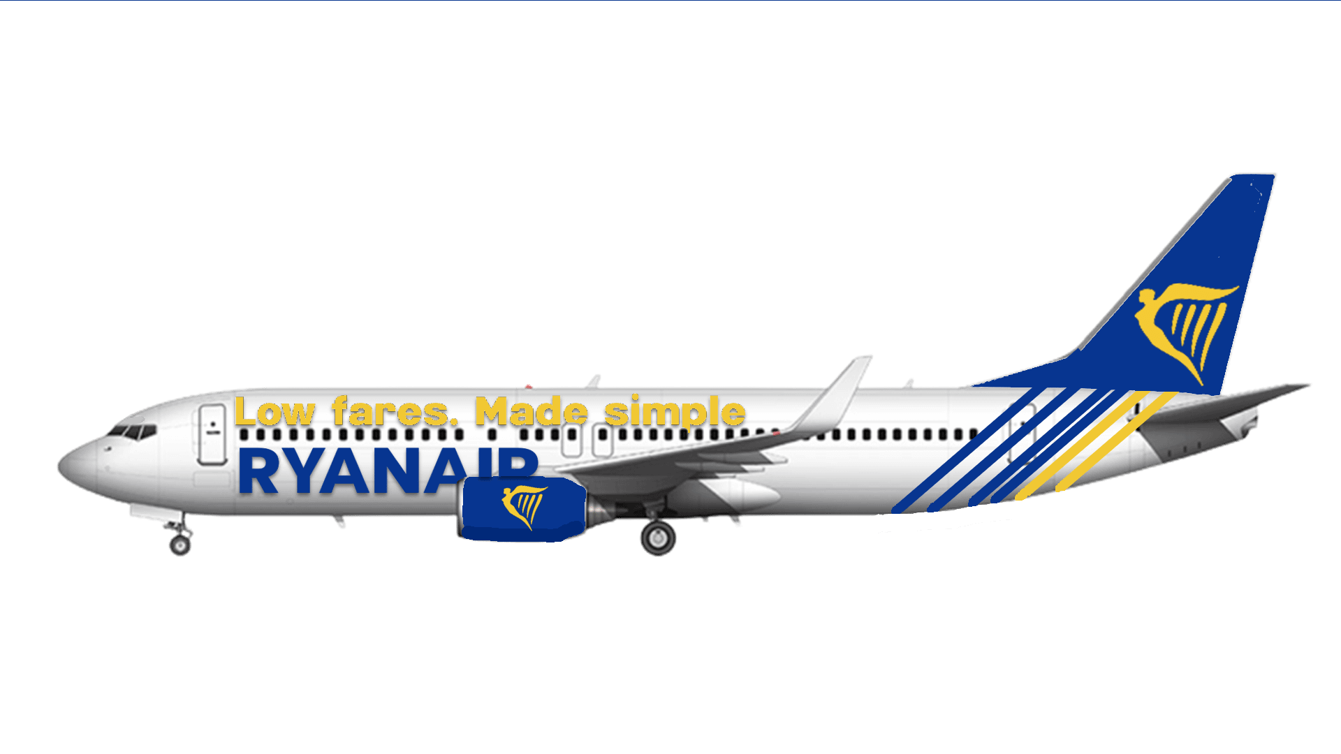 Ryanair New Livery Concept (Made in Pixlr E) What do you think? : r/Planes